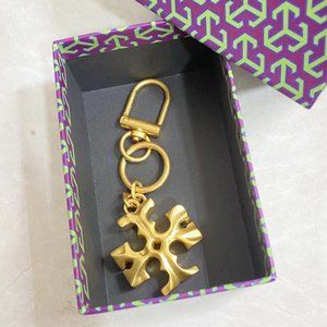 在庫有★Tory Burch★LEATHER KIRA TASSEL KEY RING Leather Kira Tassel Key Ring: Women's Designer Bag Charms